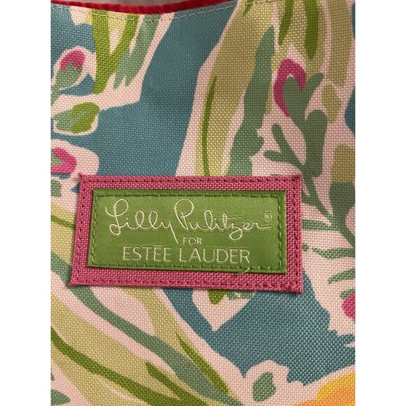 LILLY PULITZER For ESTEE LAUDER Tote Bag Watercolor Lemons Beach Colorful - Picture 2 of 5